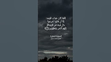 سورة النمل الآية ٥٥ الى ٥٨ بصوت القارئ محمد حسين