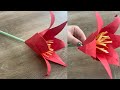 How to make a lily flower  simple origami master
