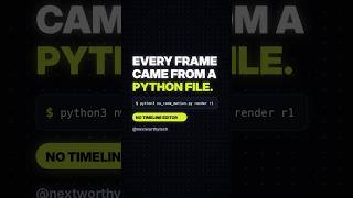 Every frame of this video came from a Python file (no timeline editor) News