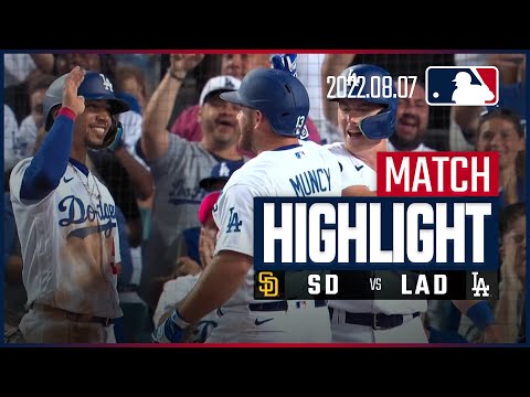 【MLB】8.7 パドレスvsドジャース 日本語ハイライト