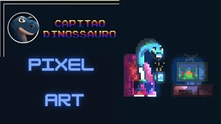 Capitão Dinossauro Em Pixel Art