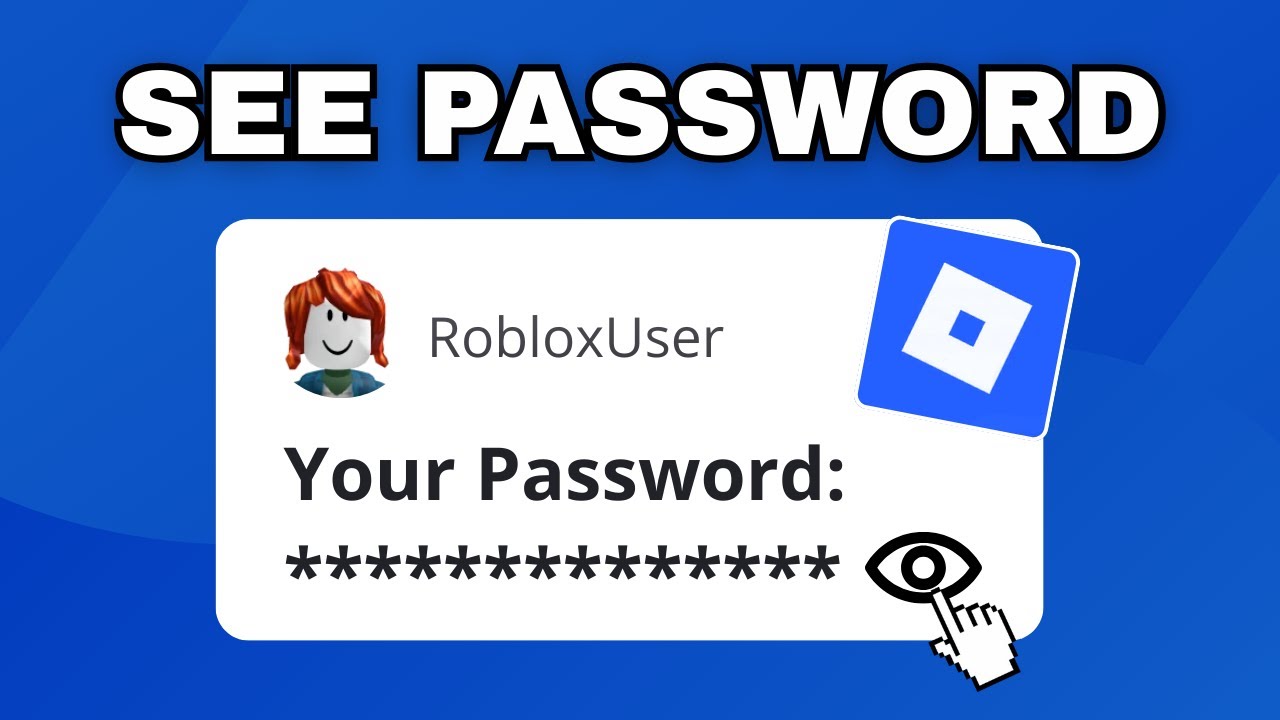 How To See Your Password On Roblox Step By Step YouTube 