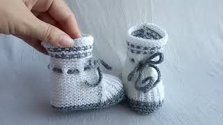 Пинетки Вязаный Спицами