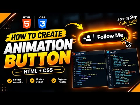 How to Create an Animated Button with HTML & CSS 🔥 | Beginner Web Development