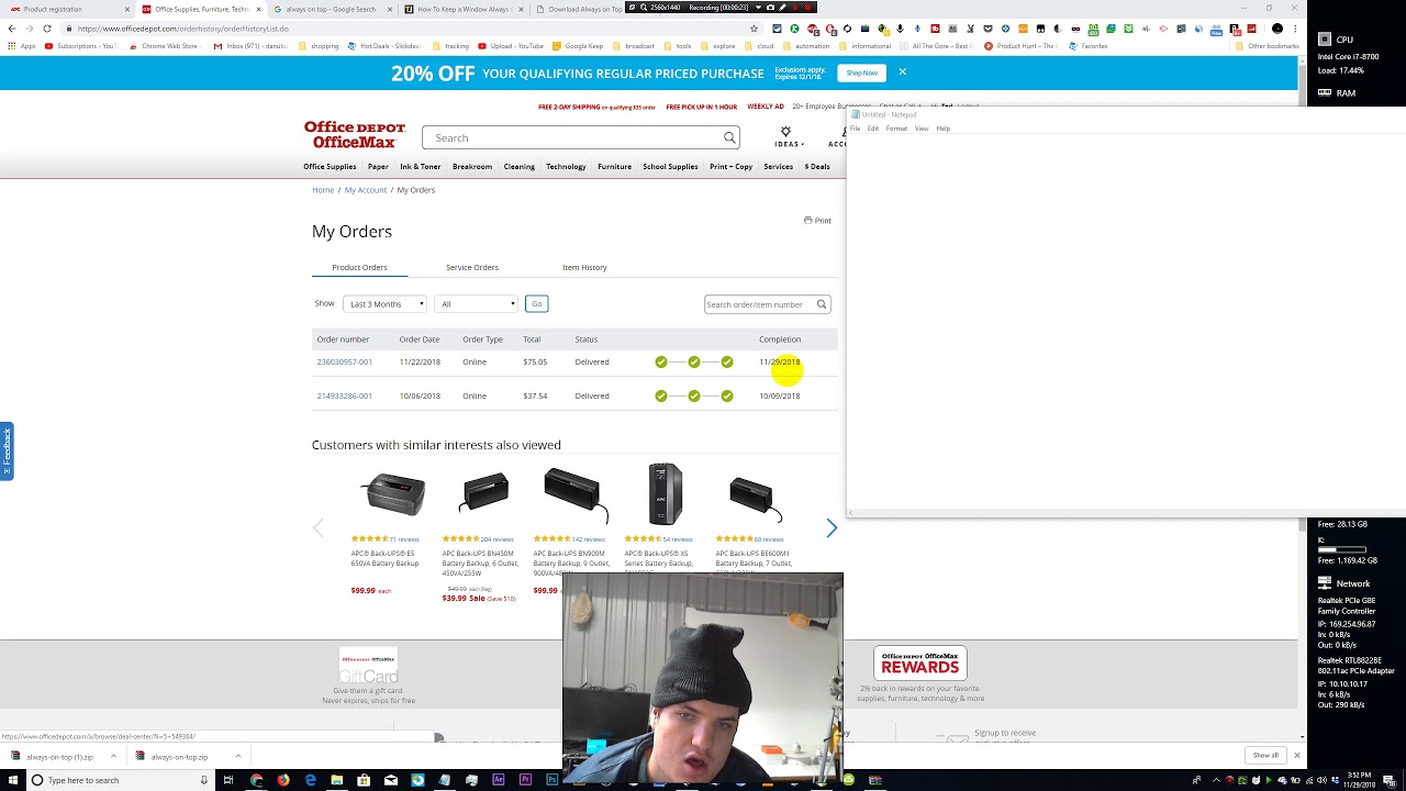Office Depot order processing meaning item has shipped - YouTube