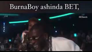 Burnaboy Alivochukua Tuzo Ya Bet Mbele Ya DiamondPlatnumz Na Wizkid