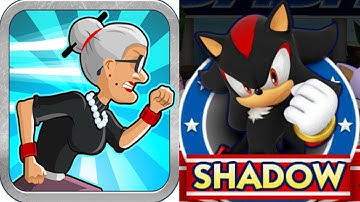 Angry Gran Run VS Sonic Dash 2 Sonic Boom Shadow | Android iPad iOS Gameplay