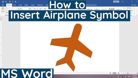 How to Insert Airplane Symbol in MS Word | How to Add Aeroplane Symbol in MS Word | Airplane Symbol