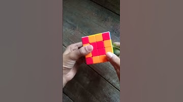 how to make X alphabet letter in 4 by 4 rubik