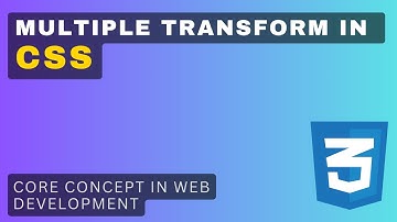 How to apply multiple transform in css | HTML/CSS