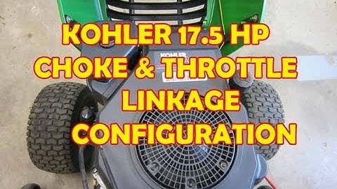 Kohler 17.5 HP Engine Carburetor Choke & Throttle Linkage Configuration