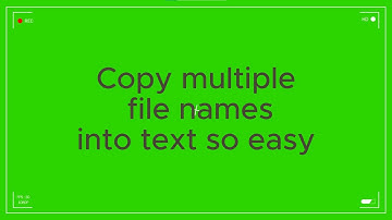 Copy multiple file names into a text file like Excel worksheet and Word