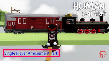 Human Fall Flat - Single Player Amusement Park Level Walkthrough | Custom Map | Steam Workshop