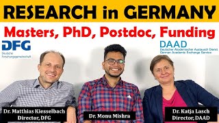 Research in Germany || Study in Germany || PhD Master Postdoc || DAAD DFG Funding || Monu Mishra