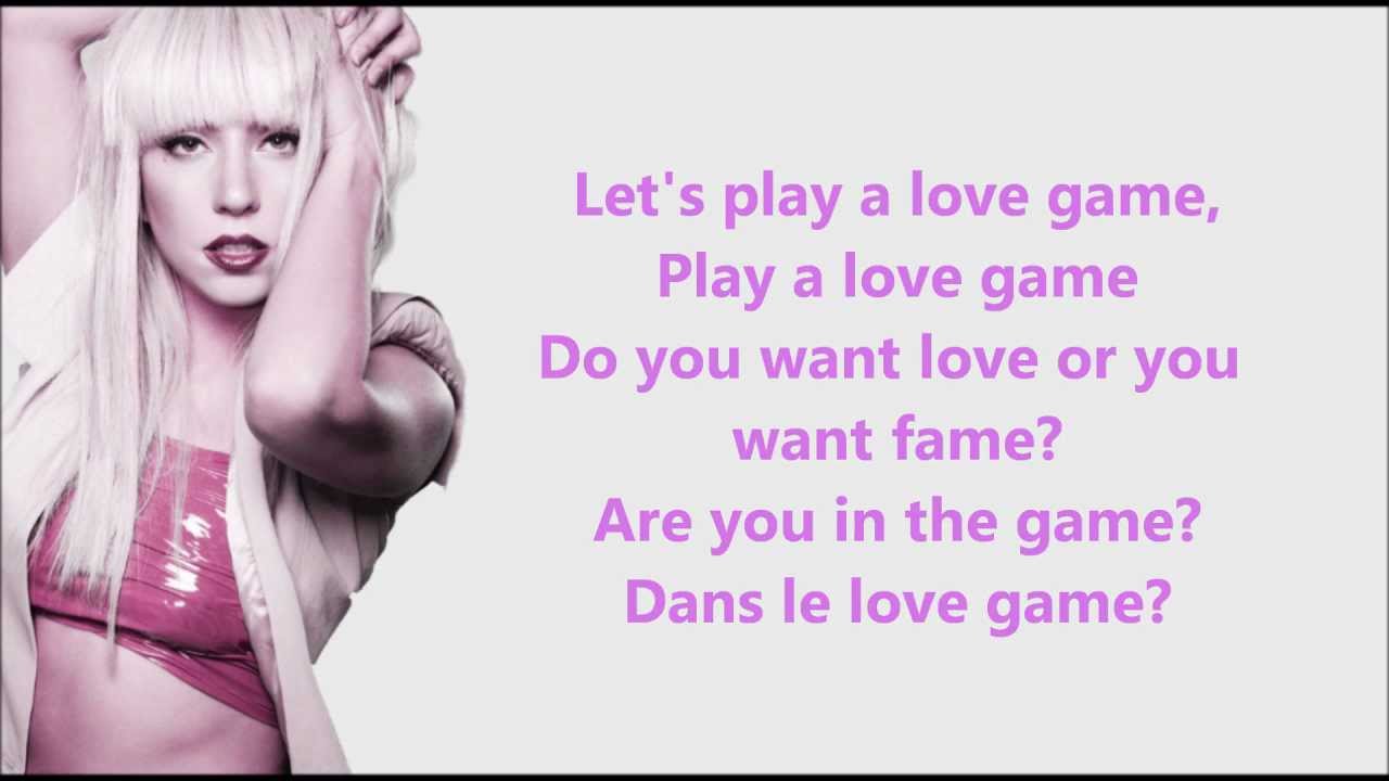 Лов гейм песня. LOVEGAME леди Гага. Леди Гага Lyrics. LOVEGAME леди Гага текст. Lady Gaga Love game.