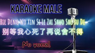Karaoke MALE Bie Deng Wo Xin Si Le Zai Shuo She Bu De - 别等我心死了再说舍不得 No Vocal 伴奏版