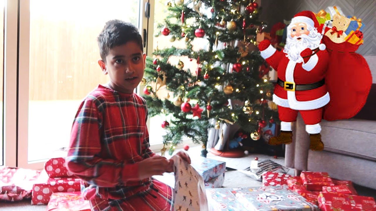 6-Year-Old Opening Christmas Presents