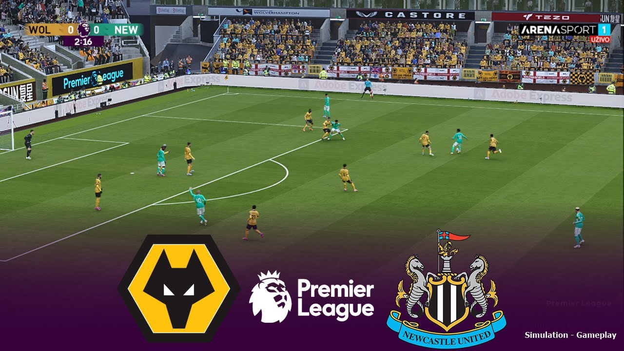 WOLVES vs NEWCASTLE Live | Premier League 2026 | 18 January 2026 |Simulation PES 2021 Gameplay