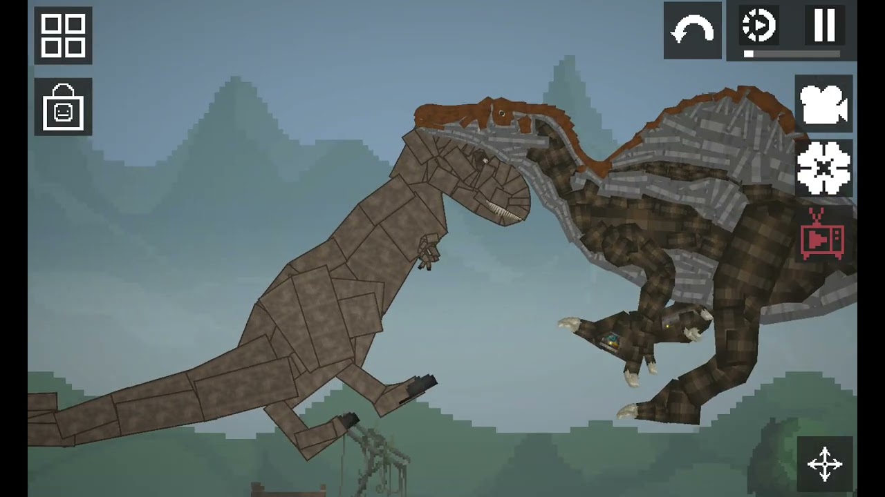 Spinosaurus vs Trex (my lil bro made it)
