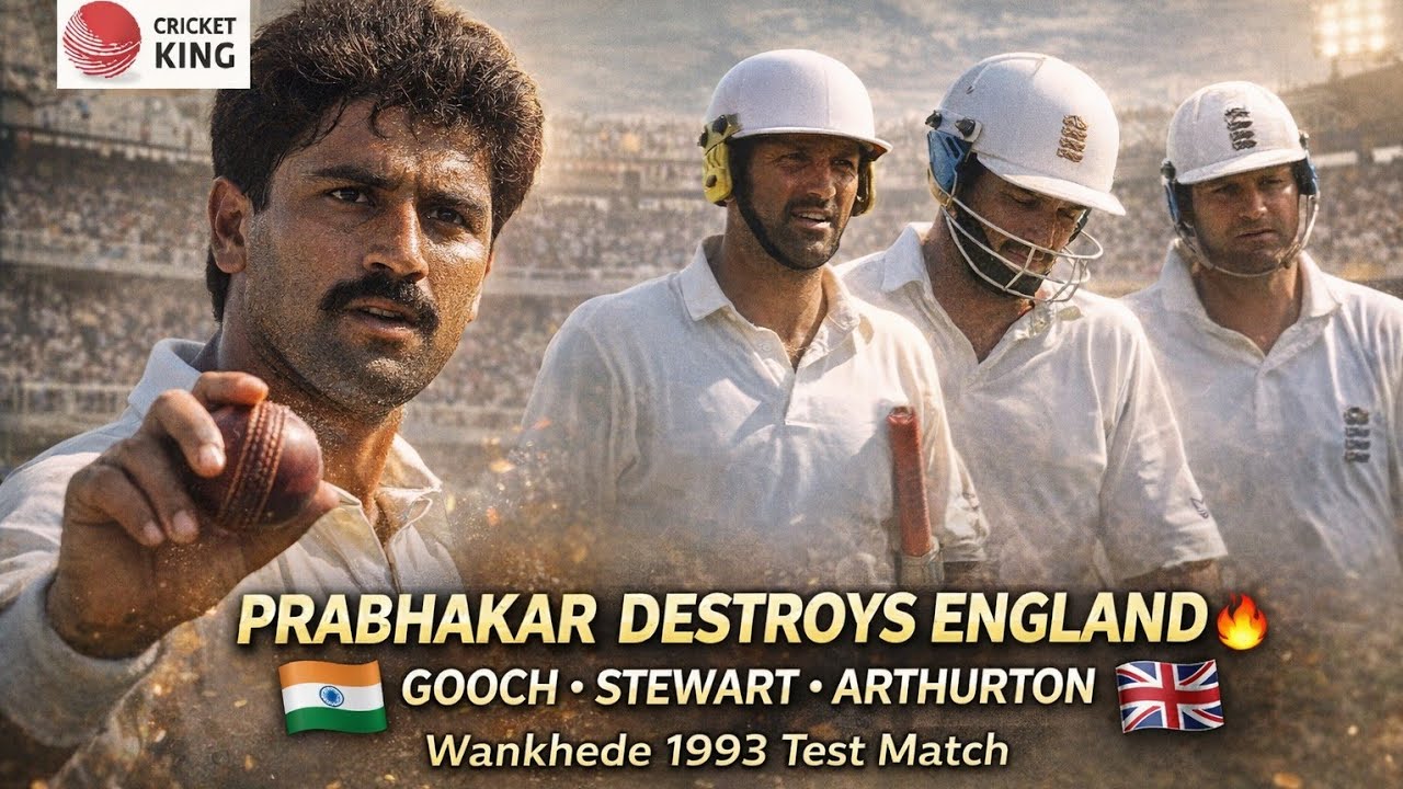 PRABHAKAR 🔥 DESTROYS ENGLAND TOP ORDER | GOOCH • STEWART • ARTHURTON 😱 | Wankhede Mumbai Test 1993 