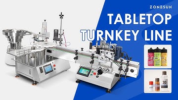 ZONESUN E Liquid Packaging Line Filling Capping Labeling Machine
