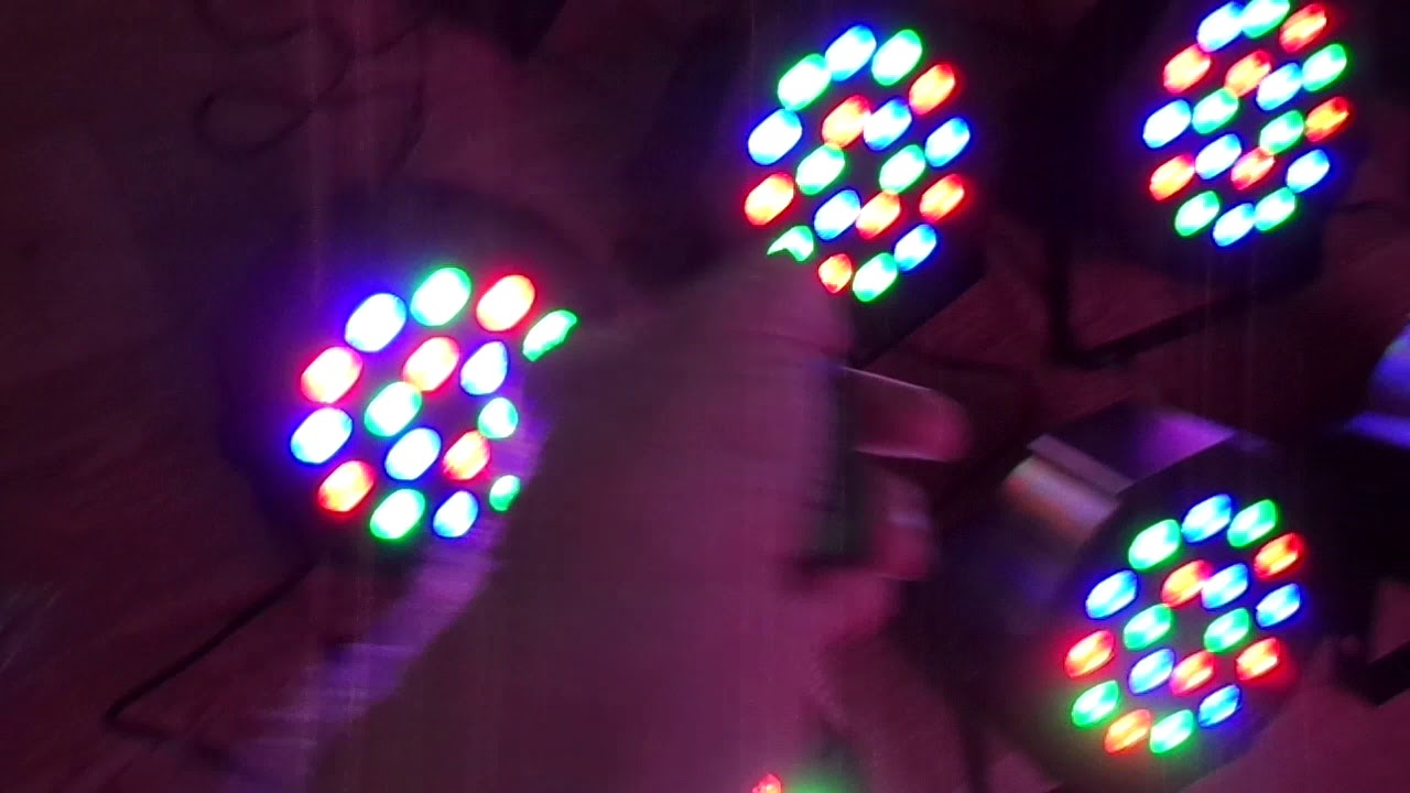 54w RGB LED Remote Control Disco Lights for Up Lighting - YouTube