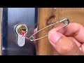 Emergency Door Unlock Without A Key Everyone Must Know This Safety Pin Trick 