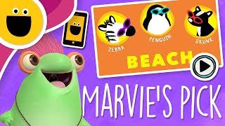 Zebra Penguin Skunk: Beach | Marvie's Pick (Sesame Studios)