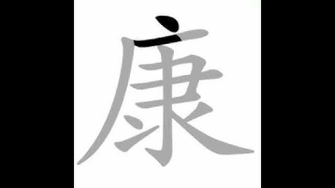 how to write chinese 康丨Chinese stroke order中文汉字笔顺动画