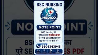 BSc Nursing Notes PDF | Complete Semester Notes & PYQ Questions | Medico Health Guide
