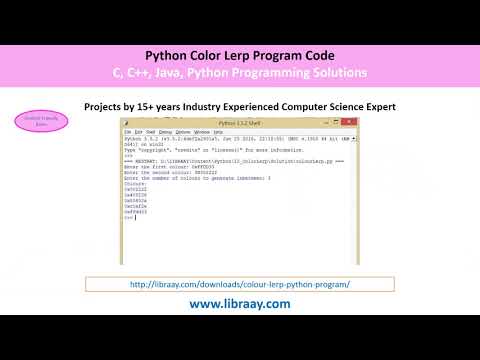 Colour Lerp Python Program