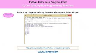 Colour Lerp Python Program