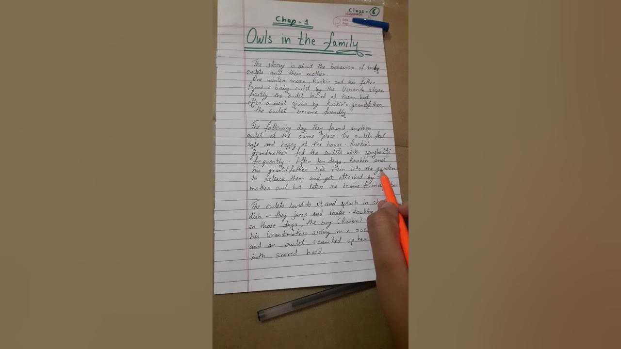 English Literature ( Class 6 ) Owls in the family . YouTube