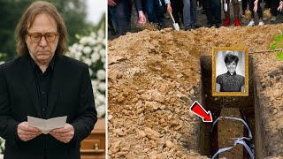 BURIAL: Bill Mummy breaks down at June Lockhart's burial location