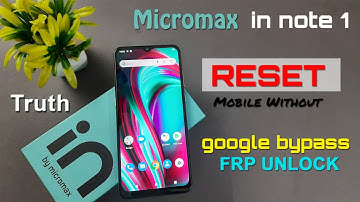 How to RESET micromax in note 1 without FRP UNLOCK | Google Bypass, micromax mobile reset kaise kare