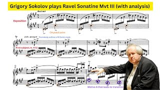 Music Analysis: Grigory Sokolov plays Ravel Sonatine (Third movement)