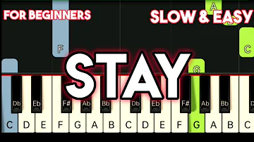 DARYL ONG - STAY | SLOW & EASY PIANO TUTORIAL