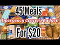 45 MEALS FOR $20 | EMERGENCY GROCERY BUDGET MEAL PLAN IDEAS | JULIA PACHECO