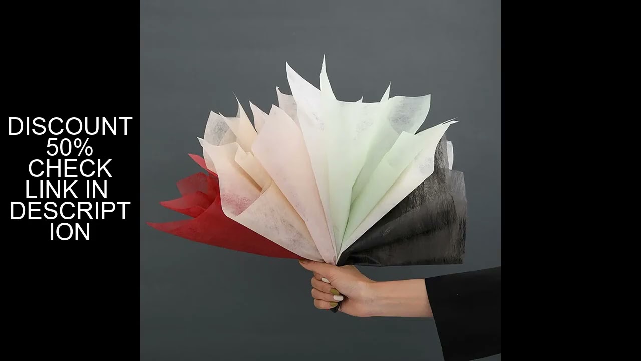 Flower wrapping paper 40 sheets waterproof flower wrapping paper, packaging lining paper, milk cotto