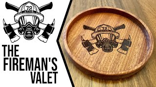 Firefighter Valet tray - Xcarve CNC and Glowforge LASER Project -- Glowforge Friday