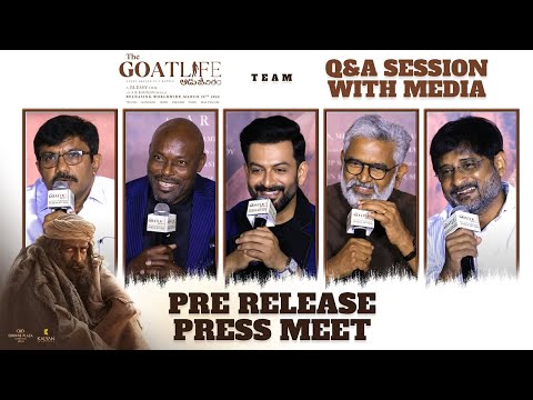 The Goat Life Movie Team Qbackslashu0026A Session With Media At Pre Release Press Meet | TFPC - TFPC