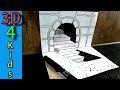 How to draw Cellar stairs 3D Step by Step !!