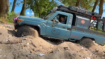 Scale RC Crawler 4X4 OffRoad Rc Adventure with Toyota LC70 Killerbody SAND ASMR