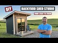 Diy shed studio from start to finish  wall framing  insulating  flooring  and more