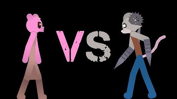 Piggy Vs Raze - StickNodes Battle Animation