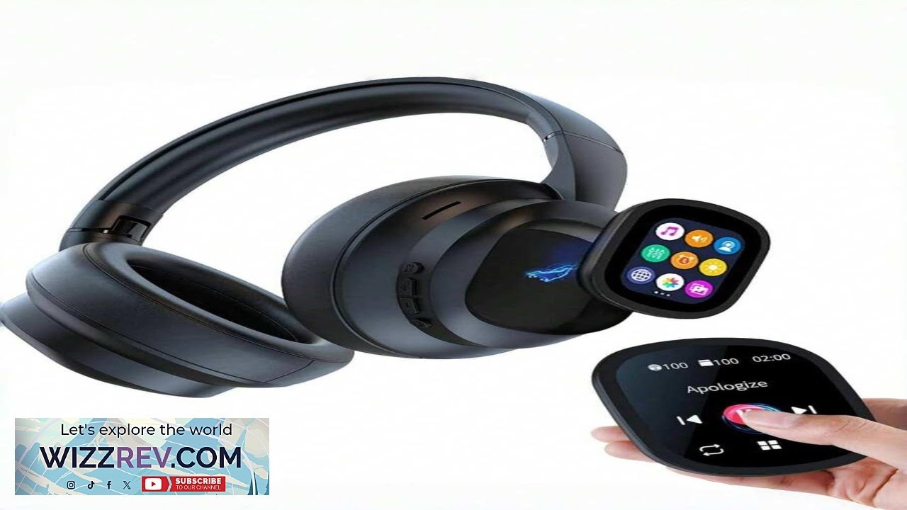 AI Translation Wireless Headphones With Magnetic Movable LCD Touch Screen