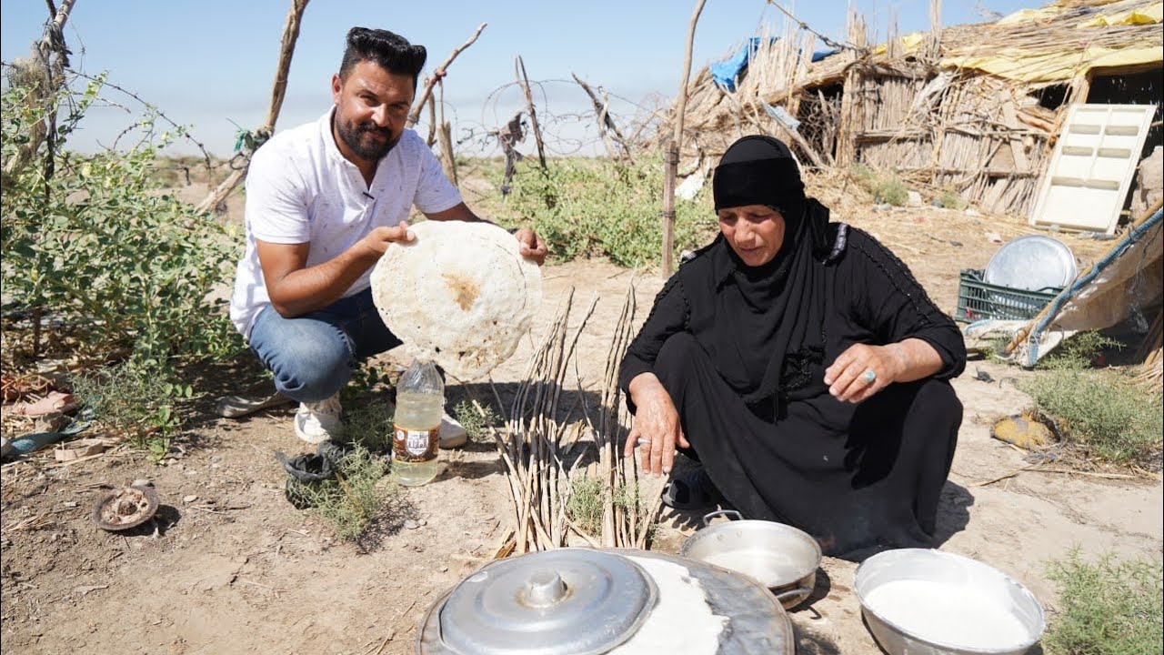 رحنه الاهوار الحويزه محافظة ميسان (العماره )وتعالو اراويكم طريقة ام هادي سوت خبز سياح