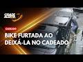 Entregador tem a bicicleta furtada ao deixá-la no cadeado, no Recife