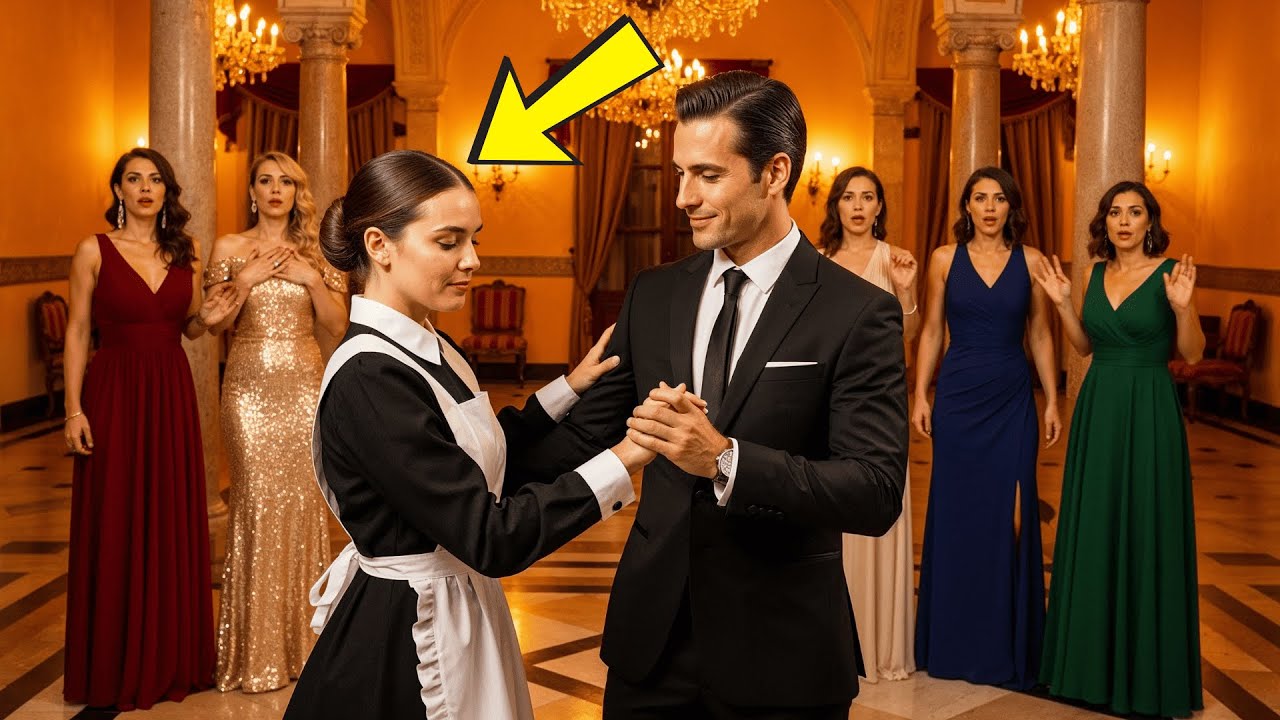 El Millonario No Quería Bailar con Nadie… Hasta que la Empleada Entró con su Hija