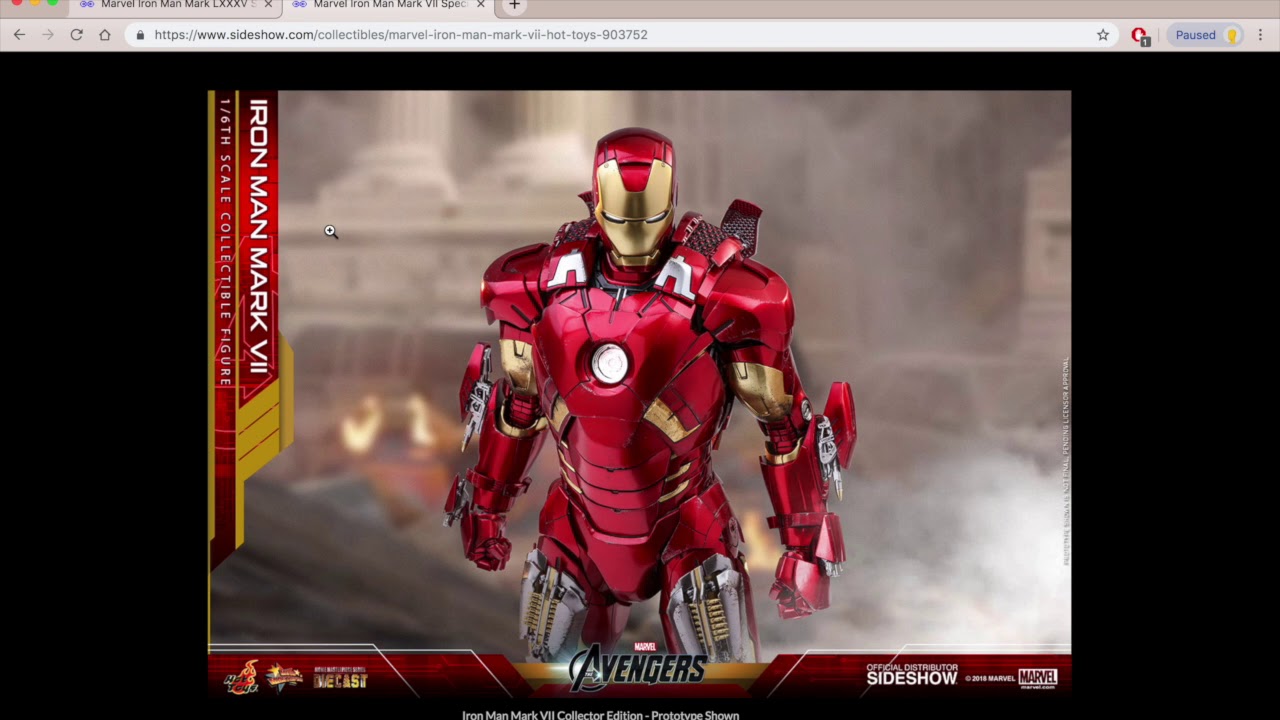 Hot Toys Iron Man Mark 7 & 85 Comparison
